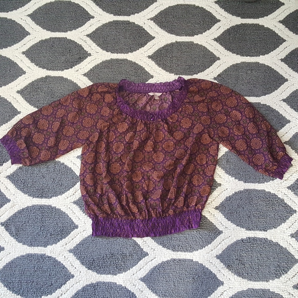 Purple pretty Mandeville pattern top xxl